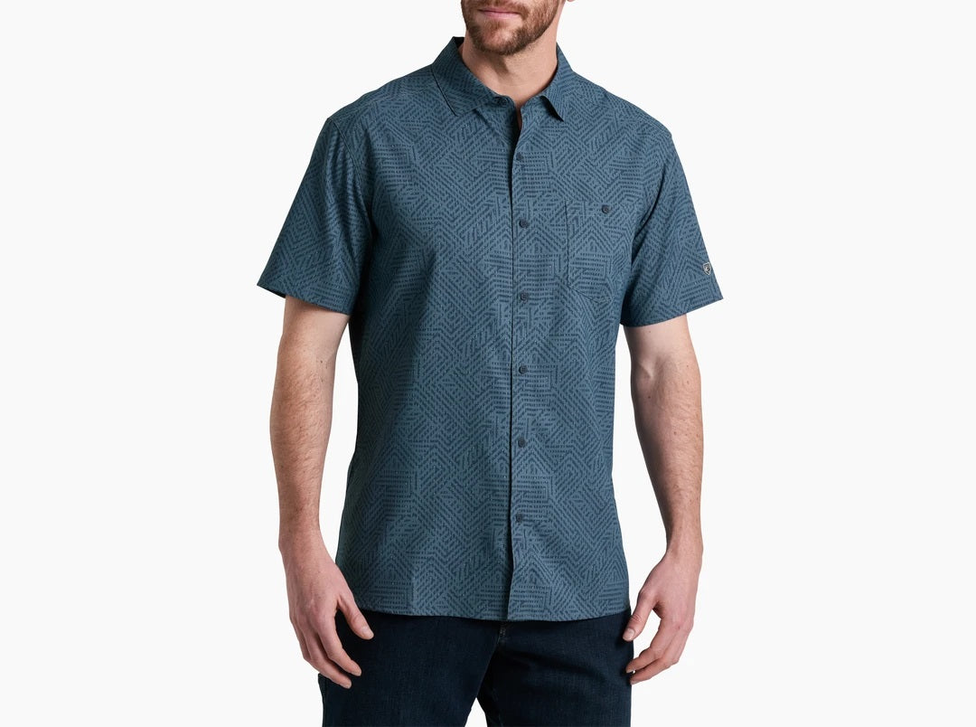 Persuadr Short Sleeve Shirt- Charcoal Blue